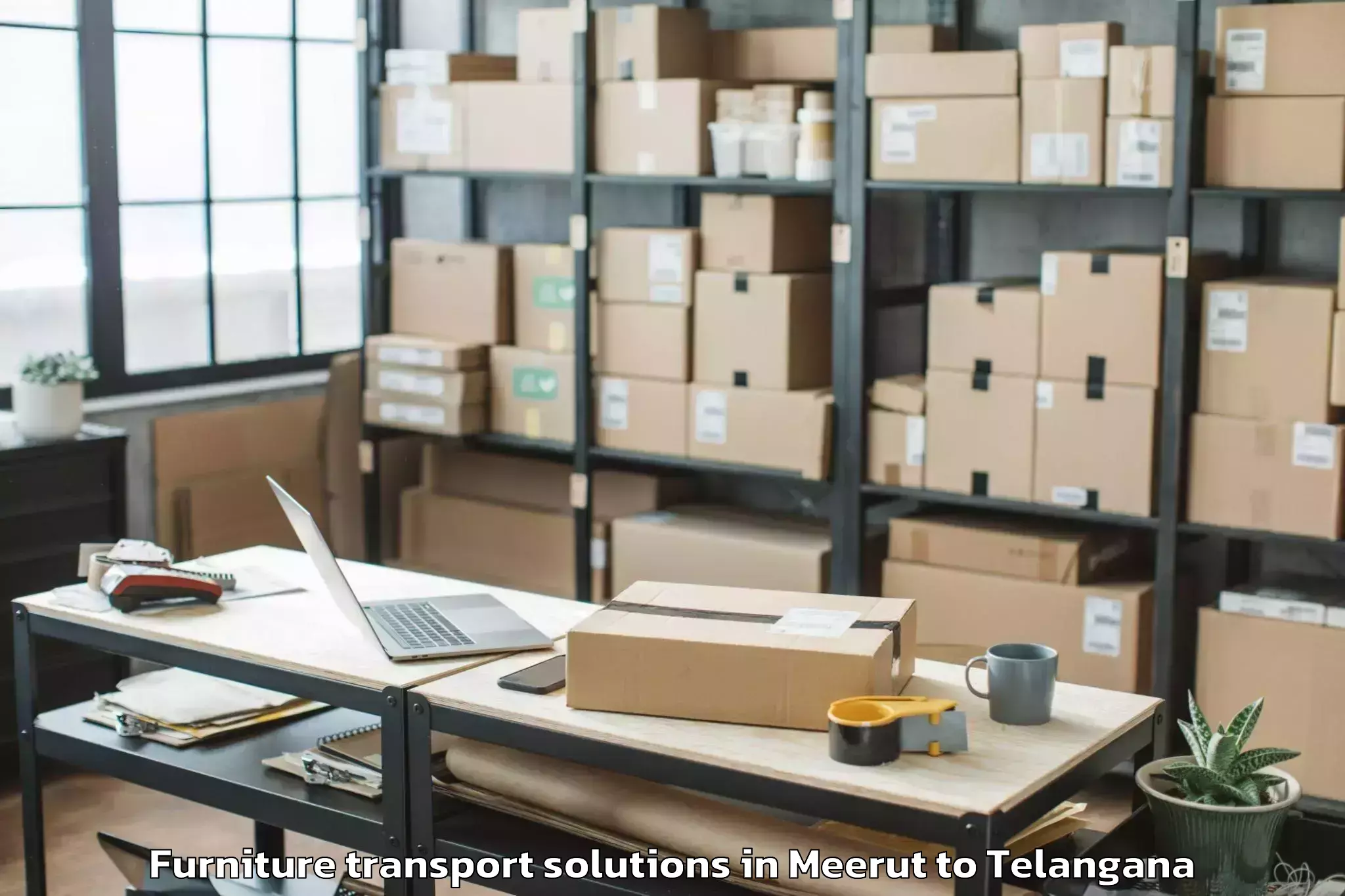 Easy Meerut to Mahabubnagar Furniture Transport Solutions Booking